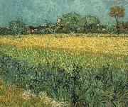 Vincent Van Gogh View of Arles with Irises Spain oil painting artist